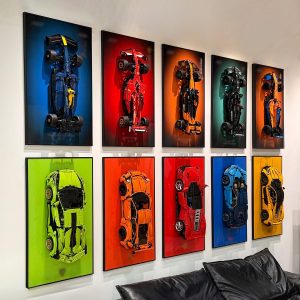 iLuane Tablero de exhibición para LEGO Technic SF-24 42207 modelo de construcción de automóviles, coleccionables para adultos, decoración de habitación u oficina para hombres y mujeres, color degradado (no incluye automóvil)