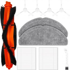Kit de accesorios para aspiradora robot Xiaomi S20, 1 cepillo principal, 2 filtros HEPA, 4 cepillos laterales, 2 almohadillas de trapeador, 1 herramienta de limpieza, piezas de repuesto accesorios de