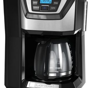 Black and Decker BLACK+DECKER 12-Cup Mill and Brew Coffeemaker, Black, CM5000B