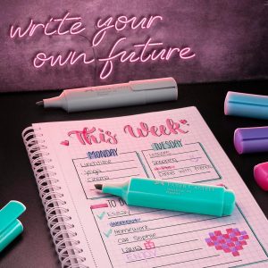 Faber-Castell Juego de resaltadores pastel - 8 rotuladores con punta de cincel en varios colores pastel