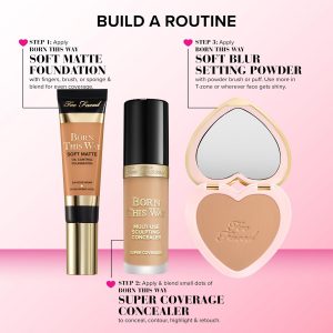 Too Faced Born This Way Super Coverage Multi-Use Concealer | Full Coverage, Non-Comedogenic, Oil Free + Long Lasting Concealer | Hyaluronic Acid, Coconut Water + Alpine Rose