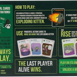 Exploding Kittens Zombie Kittens 2-5 Players - Ages 7+ - 15 Minutes to Play - High Stakes Zombie Card Game - Party Game, Family Game Night, Kid and Adult Card Game