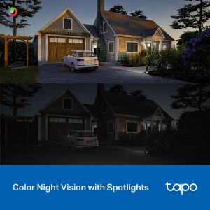 Tapo 3K 5MP Cámara de seguridad Pan/Tilt para interiores/exteriores, detección gratuita de personas/vehículos/llanto de bebé y seguimiento de movimiento 360°, visión nocturna a color, SD/nube