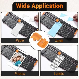 157400-1001 TripleTrack Blade for Fiskars SureCut & Precision Paper Trimmer, Paper Cutting Style I Titanium Blades Replacement for Fiskars Portable Craft Paper Cutter Trimmer, 2 PCS