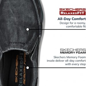 Skechers Mocasines sin Cordones Expected Avillo de Ajuste Relajado para Hombre