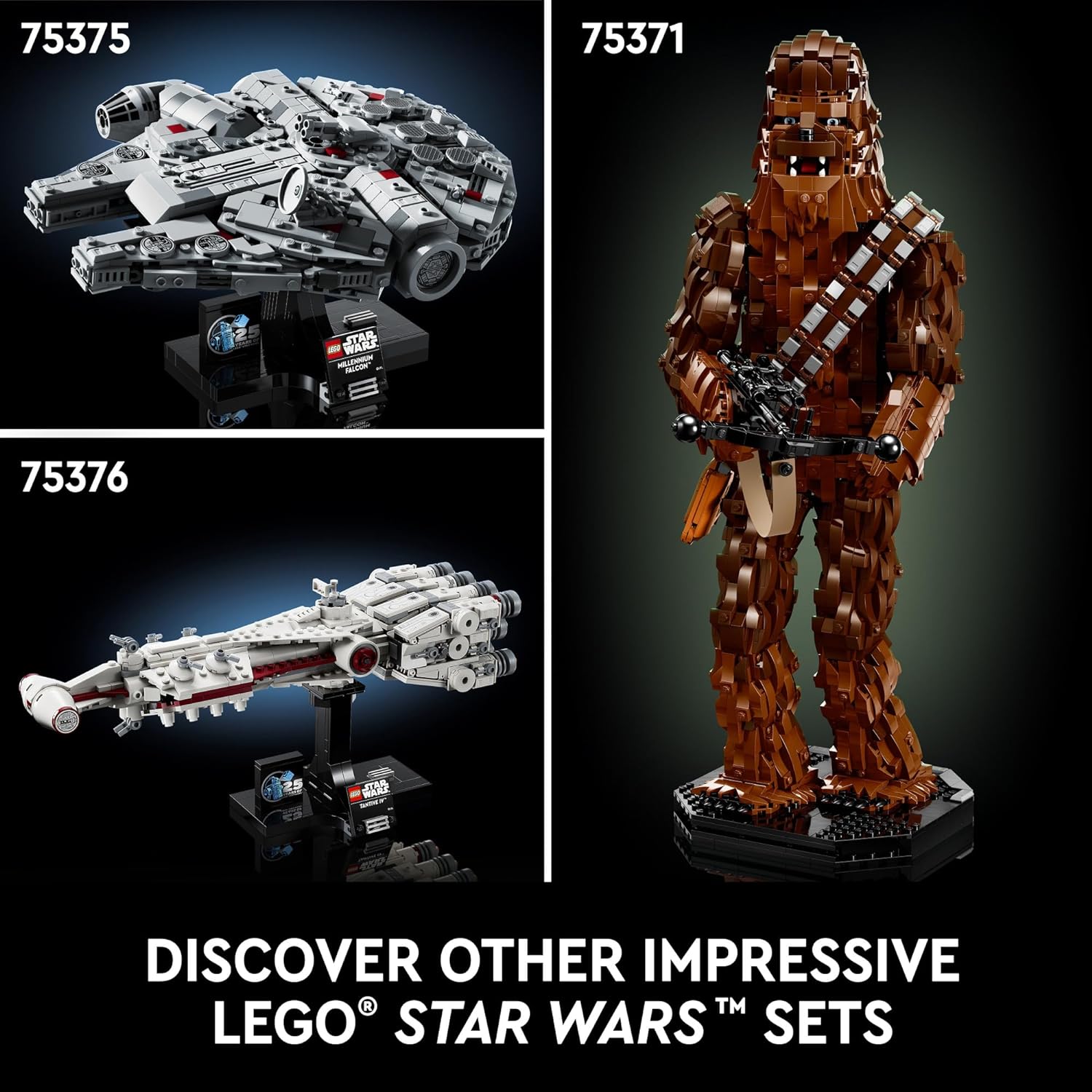 LEGO Star Wars Millennium Falcon A New Hope modelo coleccionable del 25 aniversario – Juegos de construcción de bricolaje para adultos, hombres y mujeres, a partir de 18 años – Viene con soporte de exhibición – Regalo de Star Wars – 75375