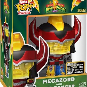 Funko Bitty Bots: Power Rangers - Megazord con Red Ranger - Bitty Pop - Power Rangers TV - 0.9 pulgadas y 4.85 pulgadas - Coleccionable - Idea de regalo - Soporte de exhibición