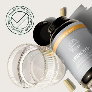 Primal Harvest Suplemento NAD+: ribósido de nicotinamida, trans-resveratrol, betaína, CoQ10, suplementos NAD para salud celular, energía y apoyo mitocondrial (60 unidades (paquete de 1)