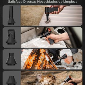 WOLFBOX MF50 Plumero de aire comprimido - Soplador eléctrico de aire de 110000RPM Super Power, soplador mini ajustable de 3 velocidades con carga rápida, soplador de polvo para computadora, teclado