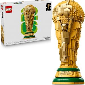 Conjunto de construcción del trofeo oficial del Mundial de la FIFA de LEGO Ediciones - Kit para exhibición en dormitorio, oficina en casa, estante de libros - Coleccionable para fanáticos del fútbol