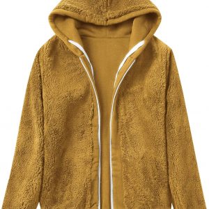 SWISSWELL Hoodies for Women Winter Fleece Sweatshirt - Full Zip Up Thick Sherpa Lined Hooded Jacket