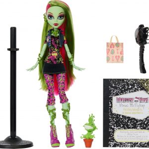Monster High Boo-riginal Creeproduction Doll, Venus McFlytrap Collectible Reproduction with Doll Stand, Diary, and Pet Chewlian