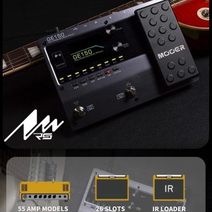 MOOER GE150 Pedal Multiefectos de Modelado de Amplificador de Guitarra Eléctrica Procesador Portátil de Múltiples Efectos con Expresión y Carga IR para Espectáculos en Vivo, Transmisión en Vivo