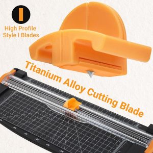 157400-1001 TripleTrack Blade for Fiskars SureCut & Precision Paper Trimmer, Paper Cutting Style I Titanium Blades Replacement for Fiskars Portable Craft Paper Cutter Trimmer, 2 PCS