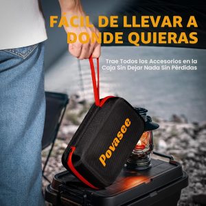 [Modelo 2026] Arrancador de 5000 A con compresor de aire, arrancador de coche portátil con inflador de neumáticos de 150 PSI, caja de salto de 12 V con pantalla LCD, linterna, estuche de almacenamiento (hasta 9 L de gasolina/motor diésel de 8L
