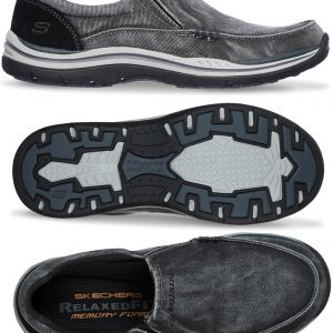 Skechers Mocasines sin Cordones Expected Avillo de Ajuste Relajado para Hombre