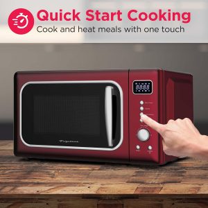 FRIGIDAIRE EMW788RETRO 0.7 cu. ft. Retro Microwave, Red-Silver