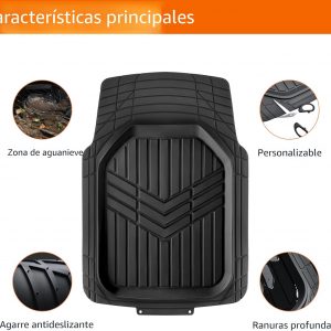 AmazonBasics – Alfombrilla de goma para todo el año, para automóviles, vehículos utilitarios deportivos y camiones. 2 unidades.