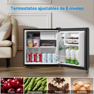 Midea WHS-65LB1 - Refrigerador compacto de una sola puerta reversible, 1.6 pies cúbicos (0.045 metros cúbicos), negro