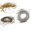 Zardosi Flexible 1mm French Bullion Wires [3 Metallic Colors x 0.29 OZ Each, Total 0.88 OZ / 25 Grams] Spring Nakshi Copper Metallic Thread for Embroidery and Jewelry Making