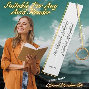 The Lord of the Rings Metal Bookmarks with Gift Box, Stainless Steel Book Marker for Adults Teens Kids (Silver with Ring)