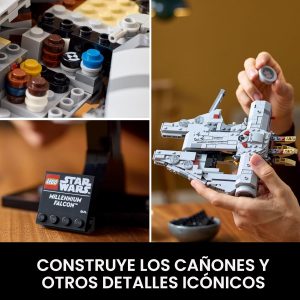 LEGO Star Wars Millennium Falcon A New Hope modelo coleccionable del 25 aniversario – Juegos de construcción de bricolaje para adultos, hombres y mujeres, a partir de 18 años – Viene con soporte de exhibición – Regalo de Star Wars – 75375