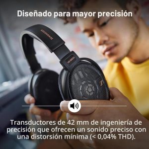 Sennheiser HD 660S2 - Auriculares de diadema de grado audiófilo con parte trasera abierta y graves profundos con rendimiento acústico refinado, auriculares para PC, música, juegos, podcasts, negro
