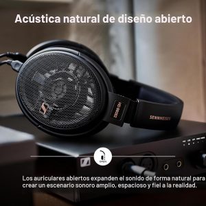 Sennheiser HD 660S2 - Auriculares de diadema de grado audiófilo con parte trasera abierta y graves profundos con rendimiento acústico refinado, auriculares para PC, música, juegos, podcasts, negro