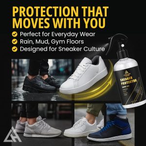 Aerosol protector de zapatillas – (10.6 onzas) protector de zapatos impermeable para zapatos (10 onzas) spray repelente de agua de zapatos blanco y repelente de manchas para lona, malla, cuero y