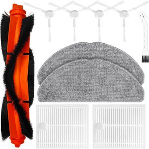 Kit de accesorios para aspiradora robot Xiaomi S20, 1 cepillo principal, 2 filtros HEPA, 4 cepillos laterales, 2 almohadillas de trapeador, 1 herramienta de limpieza, piezas de repuesto accesorios de