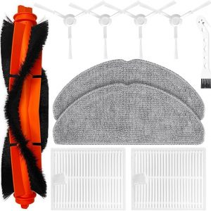 Kit de accesorios para aspiradora robot Xiaomi S20, 1 cepillo principal, 2 filtros HEPA, 4 cepillos laterales, 2 almohadillas de trapeador, 1 herramienta de limpieza, piezas de repuesto accesorios de