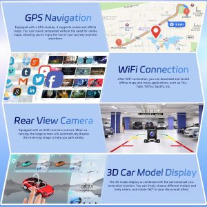 [8 Core Qualcomm 4+64G] for Mazda 3 Axela 2014-2019 Car Radio with Wireless Carplay and Android Auto - 9 Inch 1280 * 720 IPS Touchscreen Android Car Stereo - DSP/GPS/WiFi/SWC + AHD Backup Camera