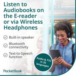 PocketBook InkPad Color 3 E Ink E-Reader 32GB - Enhanced 7.8'' Color E-Paper Display-Eye-Friendly Audio-Book & E-Book Reader-Text-to-Speech-SMARTlight, Bluetooth, Built-in Speaker-Waterproof