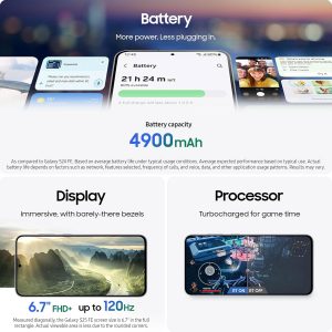 Samsung Galaxy S25 FE Teléfono celular (2025), 256 GB Smartphone AI, Android desbloqueado, pantalla grande, batería de 4900 mAh, cámara de alta resolución, ediciones de fotos AI, duradero, garantía de