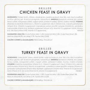 Purina Fancy Feast Grilled Wet Cat Food Poultry and Beef Collection Wet Cat Food Variety Pack - (Pack of 30) 3 oz. Cans