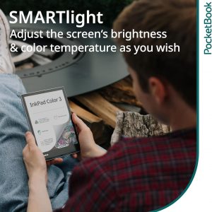 PocketBook InkPad Color 3 E Ink E-Reader 32GB - Enhanced 7.8'' Color E-Paper Display-Eye-Friendly Audio-Book & E-Book Reader-Text-to-Speech-SMARTlight, Bluetooth, Built-in Speaker-Waterproof