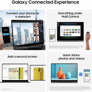 Samsung 16” Galaxy Book5 Pro 360 Copilot+ PC, AI Business Laptop, Windows 11 Pro, Intel Core Ultra 7 Processor 256V, 3K AMOLED Touchscreen, 16GB / 512GB, 120HZ, 2025 Model, NP964QHA-KG1US, Gray