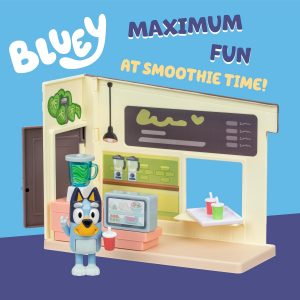 Bluey - Juego de juguetes de simulación de la barra de jugo, juguetes de juego de simulación para niños pequeños de 3 a 5 años, juego de cocina para niños con accesorios, no se requieren baterías