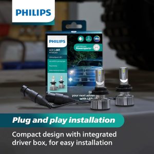 Philips UltinonSport H1 LED Bulb for Fog Light and Powersports Headlights, 2 Pack