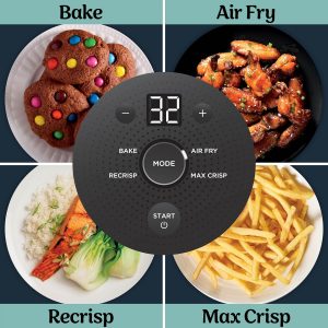 Ninja Crispi 4-in-1 Glass Air Fryer | 450°F | Non-Toxic | 4QT & 6-Cup Glass Containers w/Lids | Microwave, Freezer, Dishwasher Safe | Max Crisp, Air Fry, Bake, Recrisp | Cyberspace Gray, FN101GY