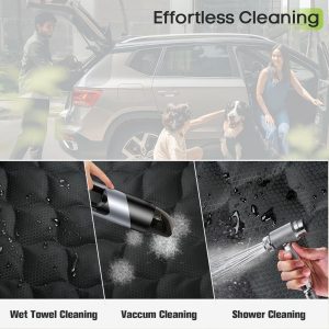 Dog Seat Cover for Cars - Waterproof & Scratchproof Dog Hammock Pet Car Seat Protector with Mesh Window, Universal Fit for Back Seat of Cars, SUV, Truck and Jeep