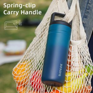 BJPKPK Insulated Water Bottle with 2 Lids,20 oz Double Wall Stainless Steel Vacuum Tumbler Travel Coffee Mug,Wide Mouth Thermal Cup,Cinnabar Red