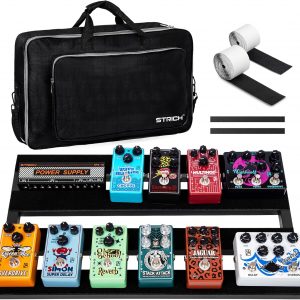 STRICH Guitar Pedal Board Aluminum Alloy 2.65lb Lightweight Effect Pedalboard 22'' x 12.5'' with Carry Bag, STANDARD 22 (Angled)
