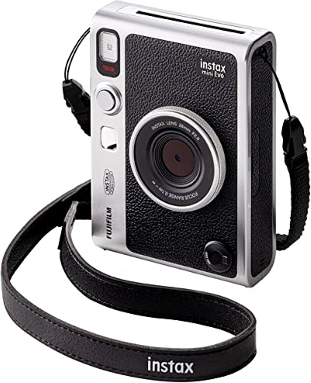 Instax mini EVO Cámara de Fotos e Impresora 2 en 1 con Pantalla LCD de 2.7 pulgadas, 10 Efectos de Lente y 10 Efectos de Película, Formato de Película Mini, Negro