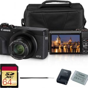 Canon PowerShot G7 X Mark III Digital Camera Bundle | 20.1MP 1-Inch Sensor, 4.2X Optical Zoom, 4K UHD Video, Wi-Fi & Bluetooth | Vlogging & Travel Camera with Bag and 64GB Card