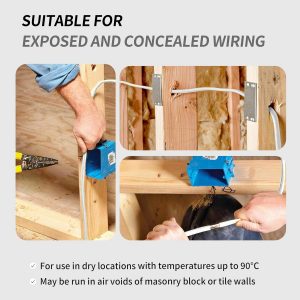 14/2 NM-B Cable 100 FT – UL Listed Residential Indoor Electrical Wire with Ground, Solid Bare Copper, 600V