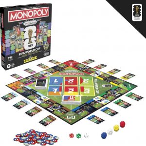 Monopoly Panini Prizm: Juego de mesa de fútbol de la Copa Mundial de la FIFA I con Monopoly Panini Prizm FIFA World Cup 2026 Trading Cards I a partir de 8 años