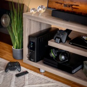 CyberPower CP1500PFCLCD PFC Sinewave UPS Sistema de respaldo de batería y protector contra sobretensiones, 1500VA/1000W, 12 tomacorrientes, AVR, minitorre; Certificado UL