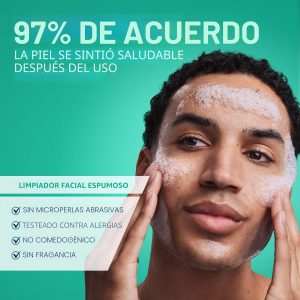 CeraVe Limpiador Facial Espumoso, Lavado Facial Diario para Piel Grasa, Ácido Hialurónico + Ceramidas + Niacinamida, Sin Fragancia y Sin Parabenos, Lavado Facial de Control de Grasa que No Reseca, 19