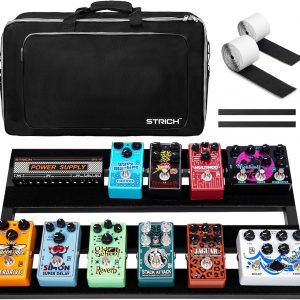 STRICH Guitar Pedal Board Aluminum Alloy 2.65lb Lightweight Effect Pedalboard 22'' x 12.5'' with Carry Bag, STANDARD 22 (Angled)